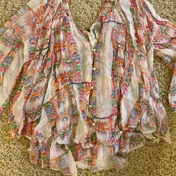 $20 ❌ SEND OFFER ❌ Free People Flowy Button Up Blouse - Picture 10 of 10